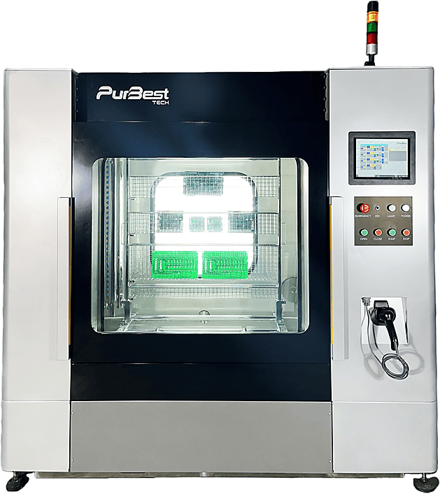 Automatic PCBA cleaning machine with linear direct spray and automatic door technology – Hydro-clean AS